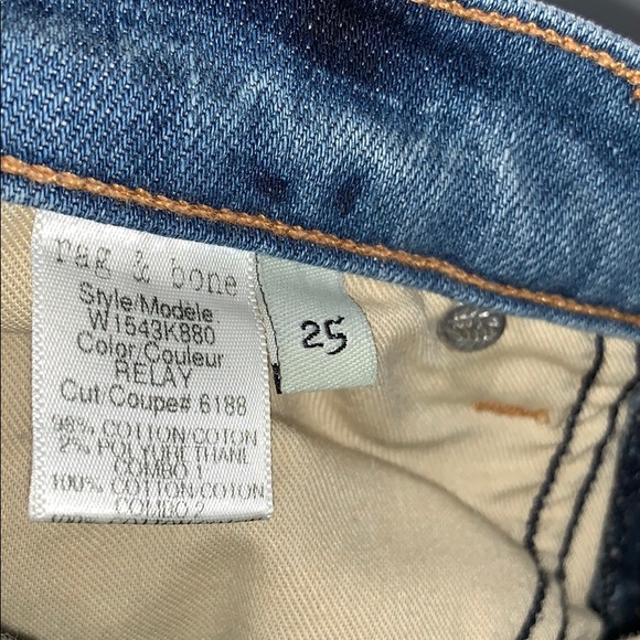 RAG & BONE Relay Skinny Racer Patch Denim Jeans - Picture 11 of 11